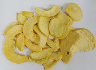قليلة الدهون تجميد الفواكه المجففة ، الصفراء الخوخ المجففة رقائق 0.3-0.5 ٪ حامض الستريك