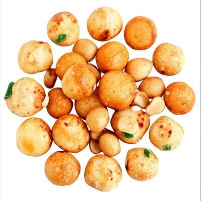 مقرمشات أرز حارة مزيج فول سوداني مقرمش وجبات خفيفة آسيوية خالية من الغلوتين نباتي حفلة