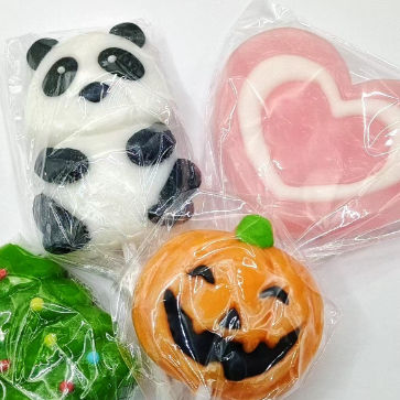 مصاصات ذات أشكال ممتعة للأطفال، مغلفة بشكل فردي، هدايا للحفلات الخفيفة