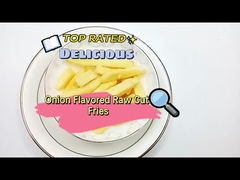 البطاطس المقلية الخام المقطعة مع طعم البصل